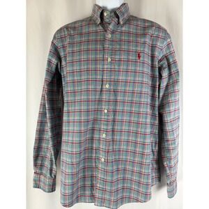 Ralph‎ Lauren Mens Plaid Button Down Long Sleeve Shirt - Classic Casual Medium